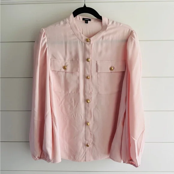 Express Light Pink Blouse, Size Medium - Picture 1 of 7